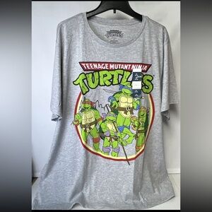 New With Tags Teenage Mutant Ninja Turtles  Graphic T Shirt Gray 3XL